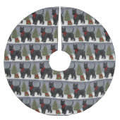 Schotse Terriër Hond in Sneeuw Kerstmis Kerstboom Rok (Voorkant)