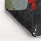 Schotse Terriër Hond in Sneeuw Kerstmis Muismat (Hoek)