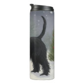 Schotse Terriër Hond in Sneeuw Kerstmis Thermosbeker (Geroteerd rechts)