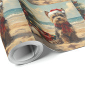 Schotse Terriër Hond Kerst  Strand Cadeaupapier (Rol Hoek)