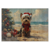 Schotse Terriër Hond Kerst  Strand Snijplank (Voorkant)
