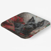 Schotse Terriër Hond Kerstfeest Papieren Bordje (Gebogen)