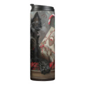 Schotse Terriër Hond Kerstfeest Thermosbeker (Geroteerd rechts)
