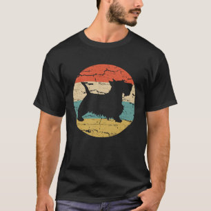 Schotse Terriër Hond  Mam Pa Retro T-shirt