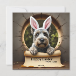 Schotse Terriër hond - met familienaam Feestdagenkaart