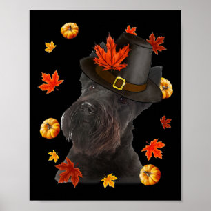 Schotse Terriër Hond Pelgrim Pet Herfst Happy Beda Poster
