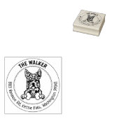 Schotse Terrier Hond Retouradres Familie Rubberstempel (Gestempeld)