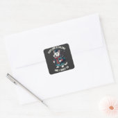 Schotse Terrier Hond Schotland Roept & Ik Moet Vierkante Sticker (Envelop)