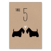 Schotse Terriër Hond Silhouetten bruiloft receptie Kaart (Voorkant)