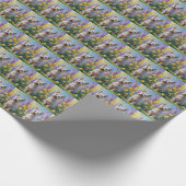 Schotse Terrier Hond Spring Bloemen Schilderen Cadeaupapier (Hoek)