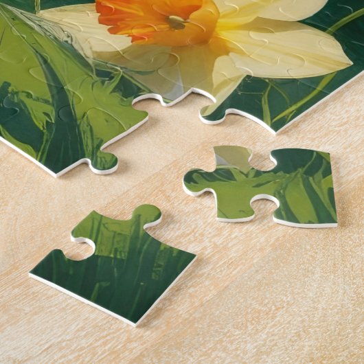 Schotse Terrier Hond Spring Bloemen Schilderen Legpuzzel (Zijkant)