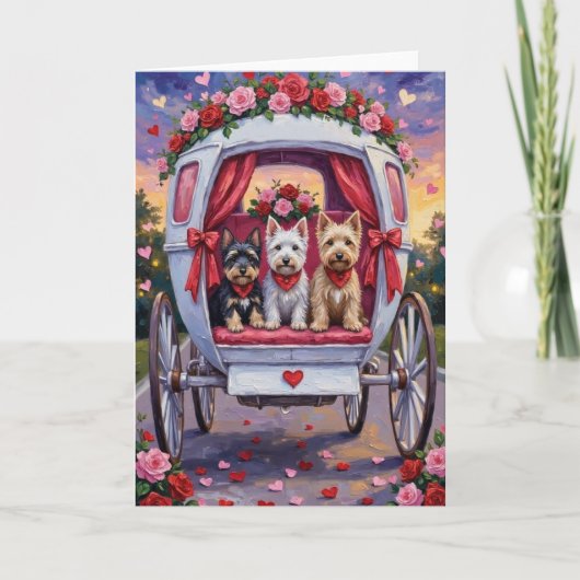 Schotse Terrier Hond Valentijnsdag  Kaart (Voorkant)