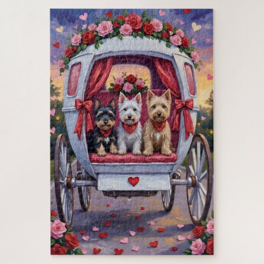 Schotse Terrier Hond Valentijnsdag Legpuzzel (Verticaal)
