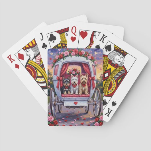 Schotse Terrier Hond Valentijnsdag Pokerkaarten (Achterkant)