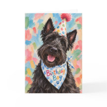 Schotse Terrier Hond Verjaardagskaart