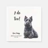 Schotse Terrier Hondenbruiloft Servet (Voorkant)