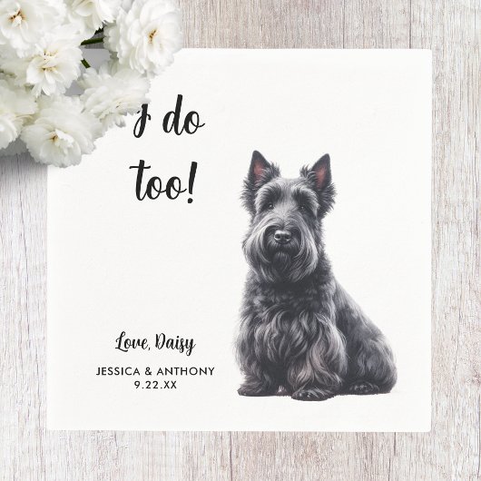 Schotse Terrier Hondenbruiloft Servet