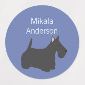 Schotse Terrier-hondenras verkleurt waterdicht lab Labels (Design 1)