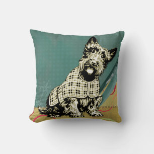 Schotse Terrier Huisdecoratie turquoise roze Kussen