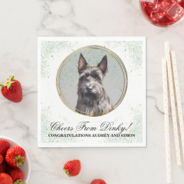 Schotse Terriër Huwelijksservetten Met Honden Foto Servet