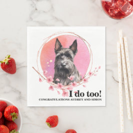 Schotse Terriër Huwelijksservetten Met Honden Foto Servet