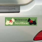 Schotse Terrier, ik hou van mijn Schotse whisky/pi Bumpersticker (Op auto)