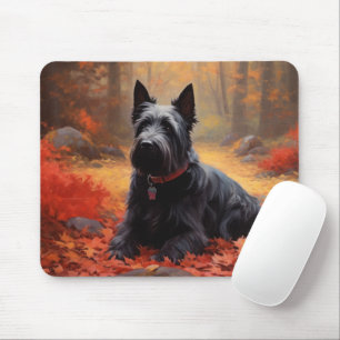 Schotse Terrier in de herfst Inspiratie van vallen Muismat