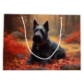Schotse Terriër in de herfst laat Herfst inspirere Groot Cadeauzakje (Achterkant)