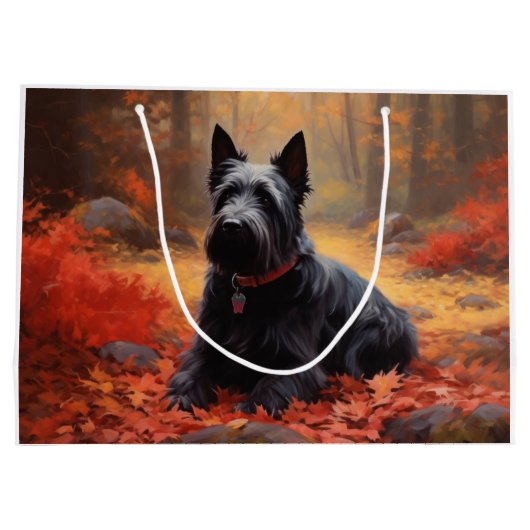 Schotse Terriër in de herfst laat Herfst inspirere Groot Cadeauzakje (Achterkant)