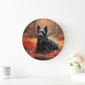 Schotse Terriër in de herfst laat Herfst inspirere Grote Klok (Huis)