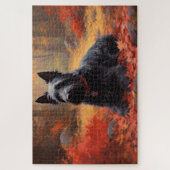 Schotse Terriër in de herfst laat Herfst inspirere Legpuzzel (Verticaal)