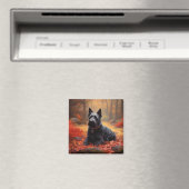 Schotse Terriër in de herfst laat Herfst inspirere Magneet (Insitu (Vaatwasser))