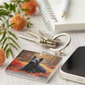 Schotse Terriër in de herfst laat Herfst inspirere Sleutelhanger (Voorkant Rechts)