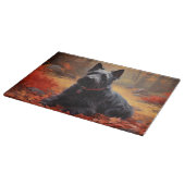 Schotse Terriër in de herfst laat Herfst inspirere Snijplank (Hoek)