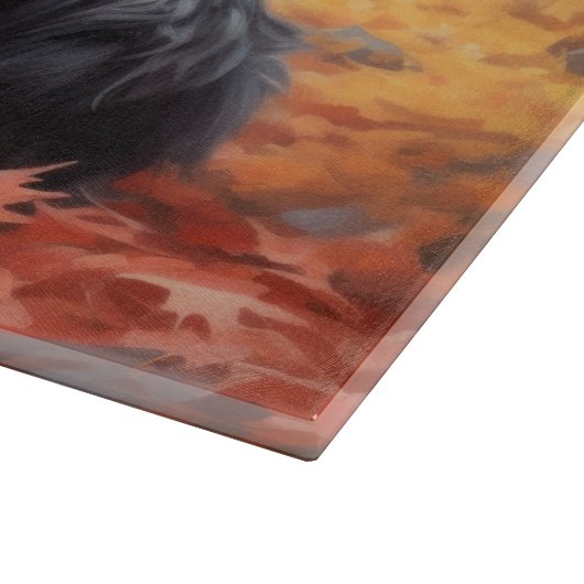 Schotse Terriër in de herfst laat Herfst inspirere Snijplank (Hoek)