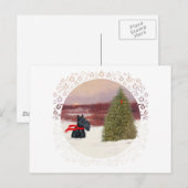 Schotse Terrier in de Wintertijd Briefkaart (Voorkant / Achterkant)