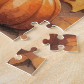 Schotse Terrier in herfstbladeren Thanksgiving kun Legpuzzel (Zijkant)