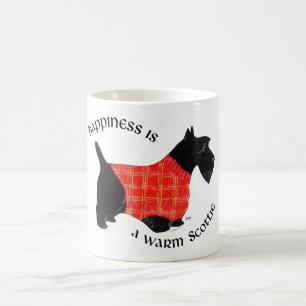 Schotse Terrier in rode geruite trui Koffiemok