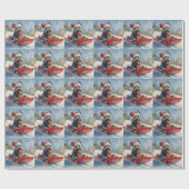 Schotse Terrier in slee Let it Snow Kerstmis Cadeaupapier (Vlak)