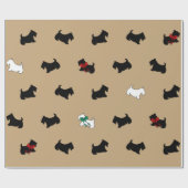 Schotse Terrier Inpakpapier Coffee Colour (Vlak)