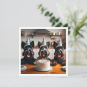 Schotse terrier kaart, Schotse terrier verjaardag Kaart (Staand voorkant)