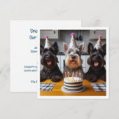 Schotse terrier kaart, Schotse terrier verjaardag Kaart (Voorkant / Achterkant)