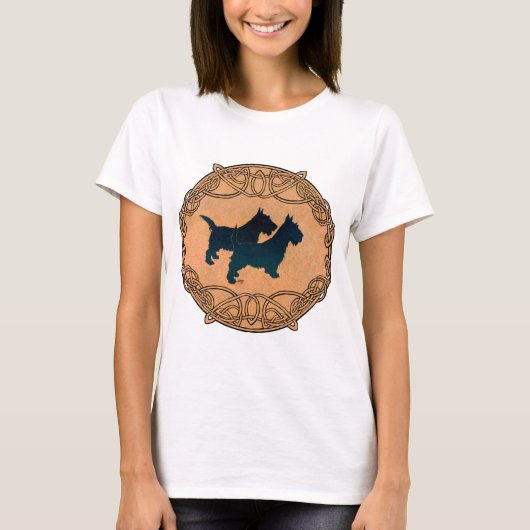 Schotse Terrier Keltisch Design T-shirt (Voorkant)