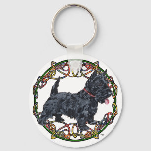 Schotse Terrier Keltische Knoopwerk Sleutelhanger