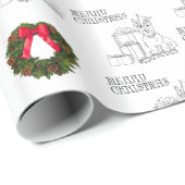 Schotse Terrier Kerst Inpakpapier (Rol Hoek)