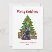 Schotse Terrier Kerst Kaart (Voorkant)