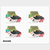 Schotse Terrier Kerst Slap Rechthoekige Sticker (Vel)