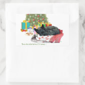 Schotse Terrier Kerst Slap Rechthoekige Sticker (Tas)