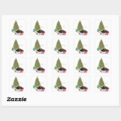 Schotse Terrier Kerst Slap Vierkante Sticker (Vel)