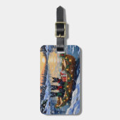 Schotse Terriër Kerstboot Vakantie Bagagelabel (Voorkant verticaal)